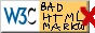 W3C Bad HTML Mark